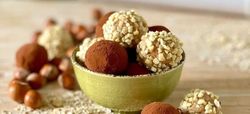 Tartufini proteici di muesli e di nocciole!